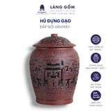  Hũ đựng gạo Bát Tràng khắc nổi Vân Mây 