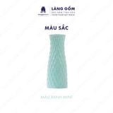  Bình hoa men mát dáng giỏ đan màu pastel 