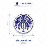  Đĩa lam họa tiết vẽ tay 