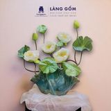  Lọ hoa men hoả biến hình lá sen 