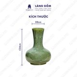  Bình hoa men hỏa biến dáng tỏi dẹt màu thiên thanh 