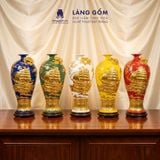  Mai Bình Tích Lộc Phong Thủy Đắp Nổi 3D Gốm Sứ Bát Tràng - Thuận Buồm Xuôi Gió - Quà Tặng Cao Cấp 