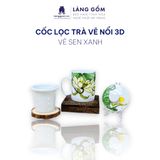  Cốc lọc trà vẽ nổi 3D vẽ tay thủ công cao cấp, dung tích 330ml 