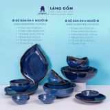  Bộ bàn ăn men hỏa biến - Màu xanh sapphire 