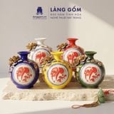  Bình Hút Lộc Tam Phúc Tụ Tài Đắp Nổi 3D Gốm Sứ Bát Tràng – Phúc Lộc Thọ, Quà Tặng Phong Thủy Cao Cấp 