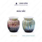  Bình hoa men chảy dáng giỏ cua 