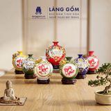  Bình Hút Lộc Tam Phúc Tụ Tài Đắp Nổi 3D Gốm Sứ Bát Tràng – Phúc Lộc Thọ, Quà Tặng Phong Thủy Cao Cấp 