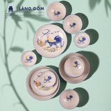  Bộ bàn ăn Sắc màu thôn quê, họa tiết vẽ gà trống 