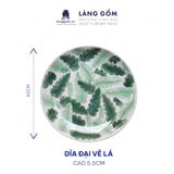  Đĩa gốm sứ vẽ lá đựng salad, thức ăn, bánh kẹo 