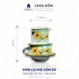  Phin pha cafe gốm sứ Bát Tràng vẽ tay, nhiều họa tiết, màu sắc 