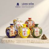  Bình Hút Lộc Vạn Sự Như Ý Đắp Nổi 3D Gốm Sứ Bát Tràng – Bình Tụ Lộc Phong Thủy Quà Tặng Cao Cấp 