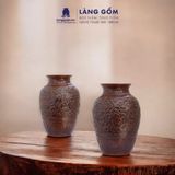  Lọ hoa họa tiết khắc nổi sen 