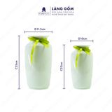  Bình hoa men ngọc dáng phích cổ loe 