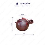  Bộ ấm chén dáng chuôi ganh khắc họa tiết hoa ban 