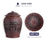  Hũ đựng gạo Bát Tràng khắc nổi Vân Mây 