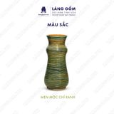  Bình hoa men hỏa biến dáng lọ eo màu mộc khô 