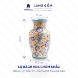  Bình hoa bách hoa dáng lục bình 