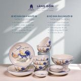  Bộ bàn ăn Sắc màu thôn quê, họa tiết vẽ gà trống 