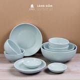  Bộ bàn ăn men matte - Màu xanh ngọc 
