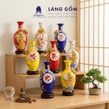  Bảo Bình Tích Lộc Gốm Bát Tràng Cao Cấp - Đắp Nổi 3D Hoàng Kim Màu Ngũ Hành - Quà Tặng Sang Trọng 