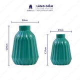  Bình hoa men mát dáng đèn lồng màu pastel (TH) 