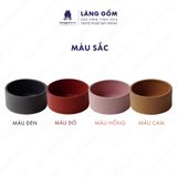  Khay gốm sứ cam, men mát, kiểu yoyo 