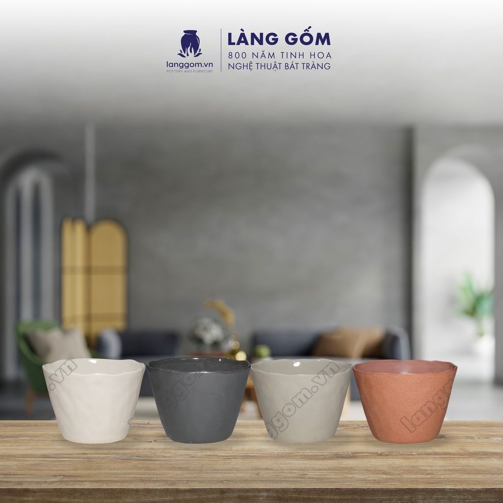  Cốc giả nặn không quai lùn, men mát, dung tích 250ml 