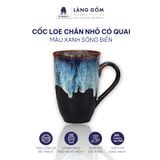  Cốc loe chân nhỏ có quai men hỏa biến 250ml, 320ml 