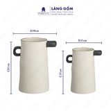  Bình hoa men mát dáng có tai 