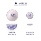  Bộ bàn ăn Thôn quê men lam, họa tiết vẽ gà trống 