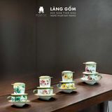  Phin pha cafe gốm sứ Bát Tràng vẽ tay, nhiều họa tiết, màu sắc 