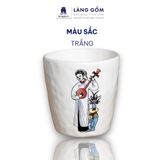  Cốc méo vẽ họa tiết cô gái Việt Nam nhiều màu sắc 