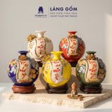  Bình Hút Lộc Vạn Sự Như Ý Đắp Nổi 3D Gốm Sứ Bát Tràng – Bình Tụ Lộc Phong Thủy Quà Tặng Cao Cấp 