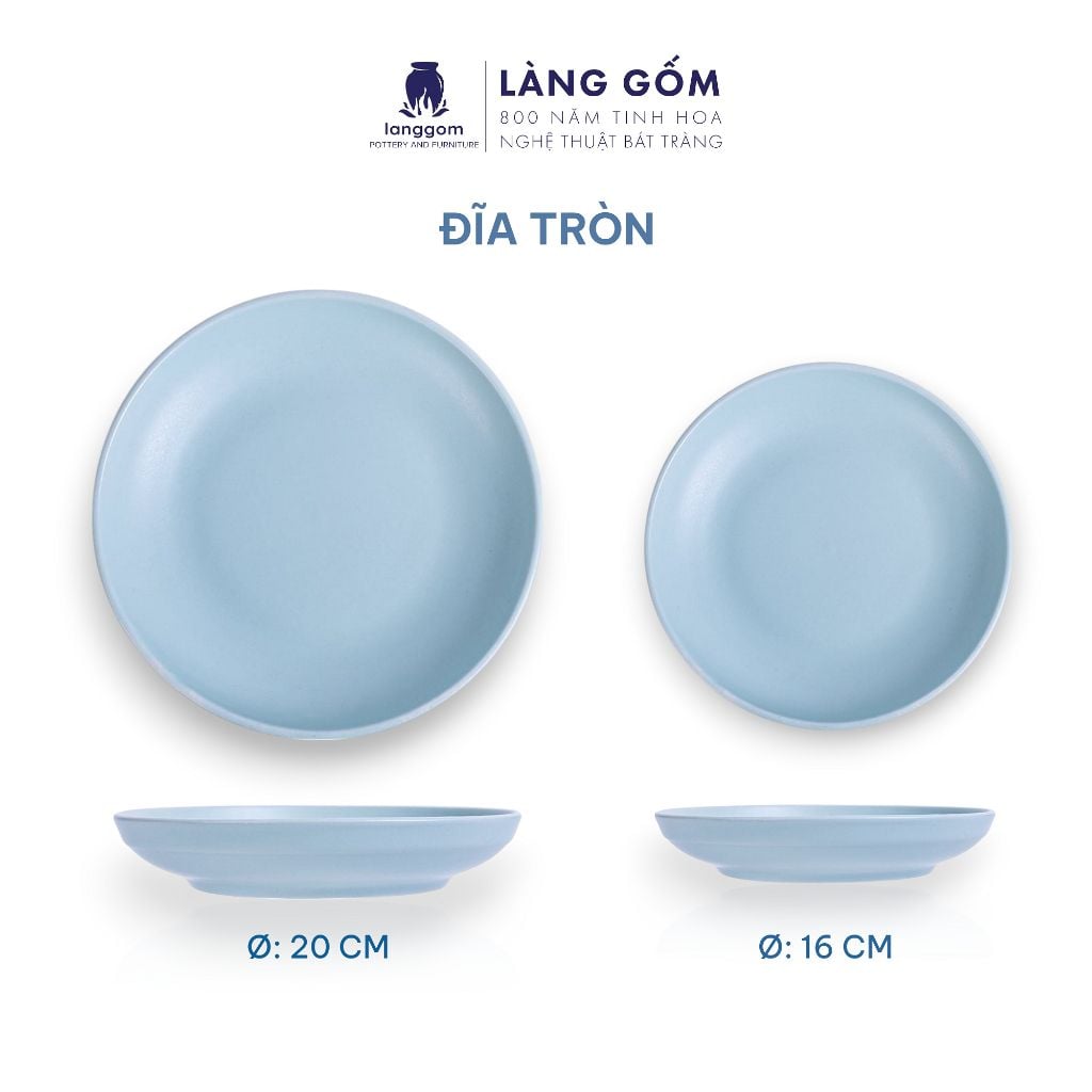  Bộ bàn ăn men matte - Màu xanh ngọc 