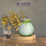  Bình hoa men ngọc dáng giỏ cua béo 