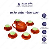  Bộ ấm chén đất nung dáng hồng ganh 