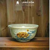  Bát cơm cúng men rạn đắp nổi 