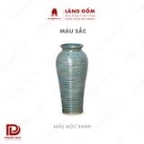  Bình hoa men hỏa biến màu mộc chỉ xanh dáng đùi dế thon 