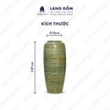  Bình hoa men hỏa biến dáng ống dù màu mộc khô 