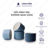  Cốc, ly sứ hình trụ lùn 200ml, không quai, men mát 