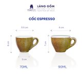  Cốc gốm sứ kiểu Espresso, Men Trứng 
