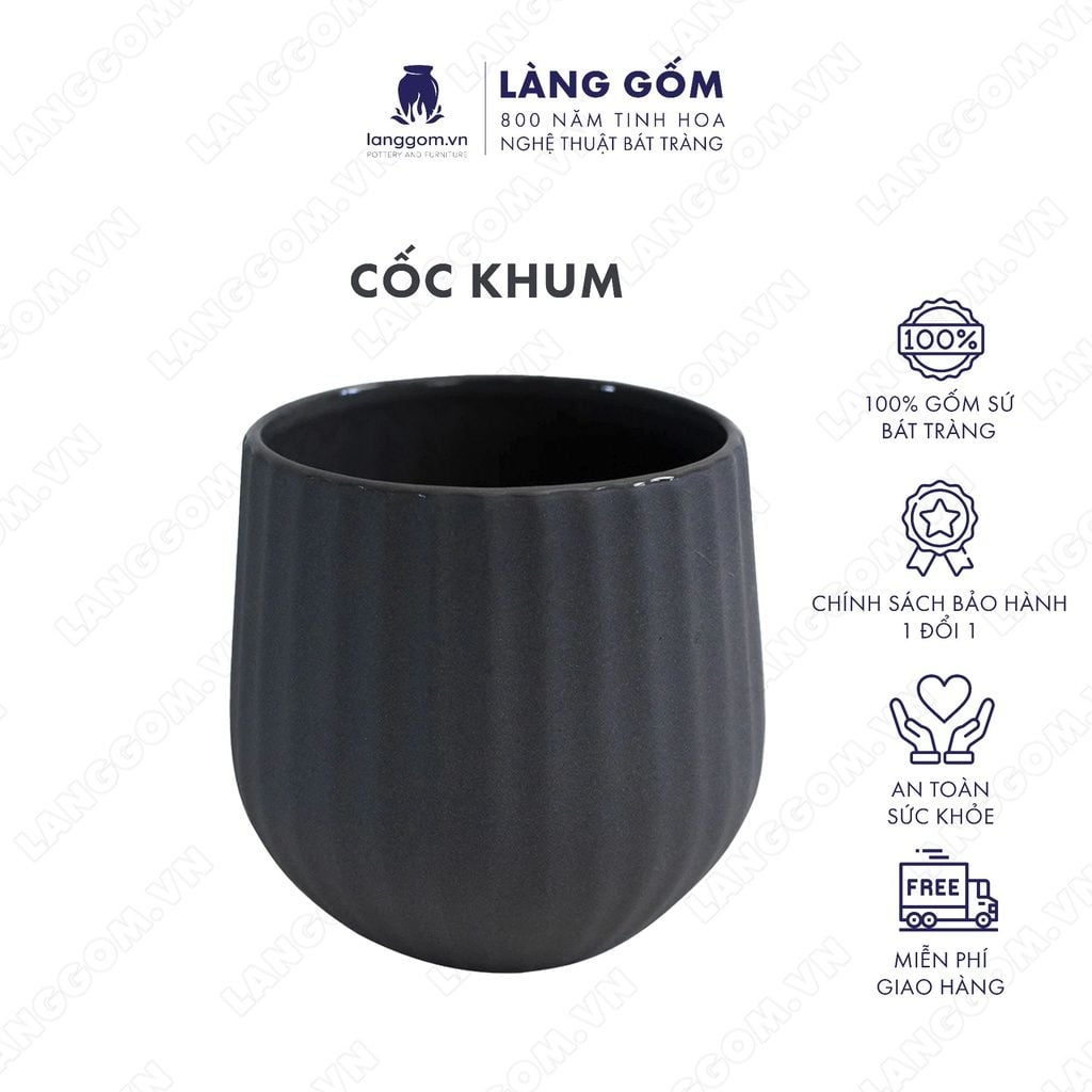  Cốc dáng khum nhiều màu, men mát phong cách Châu Âu, dung tích 330ml 