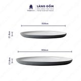  Đĩa gốm sứ nhiều màu, men mát, kiểu trơn 