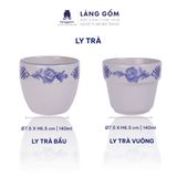  Bộ ấm tích Thôn quê thanh bình men lam vẽ gà trống 