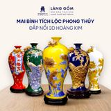  Mai Bình Tích Lộc Đắp Nổi 3D Gốm Sứ Bát Tràng Cao Cấp – Bình Phong Thủy Tài Lộc, Trang Trí Phòng Khách, Quà Tặng Tân Gia 