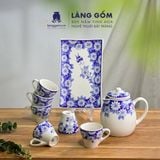  Bộ bình nước gốm sứ Bát Tràng cao cấp họa tiết vẽ tay 