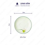  Bộ ấm chén dáng Bưởi cành họa tiết vẽ hoa 