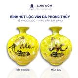  Bình hút lộc dáng cao màu vân đá phong thủy vẽ chỉ vàng 18k nhiều họa tiết - cao 22cm, 25cm 