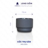  Cốc dáng trụ gân nhiều màu, men mát phong cách Châu Âu 