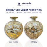  Bình hút lộc dáng cao màu vân đá phong thủy vẽ chỉ vàng 18k nhiều họa tiết - cao 22cm, 25cm 
